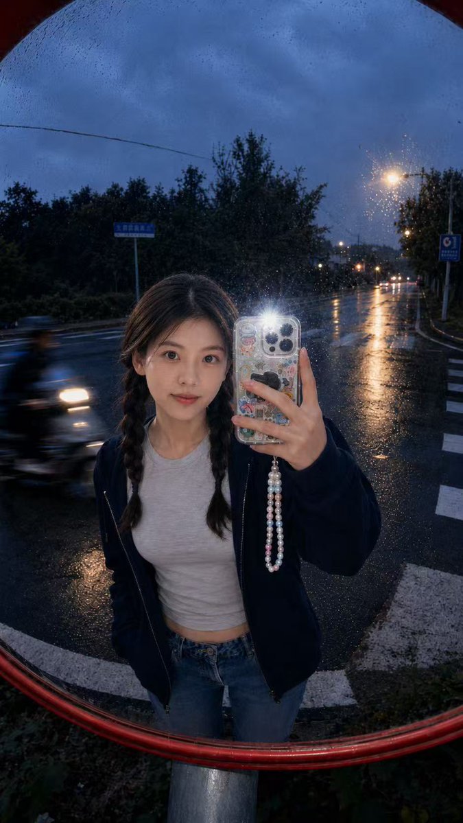 Convex Mirror Rainy Selfie