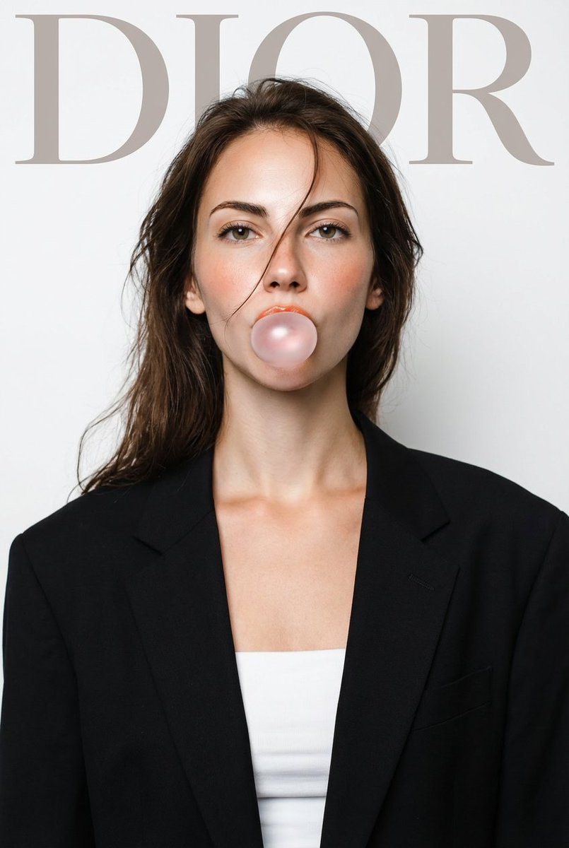 DIOR 高级定制工作室肖像,搭配泡泡糖