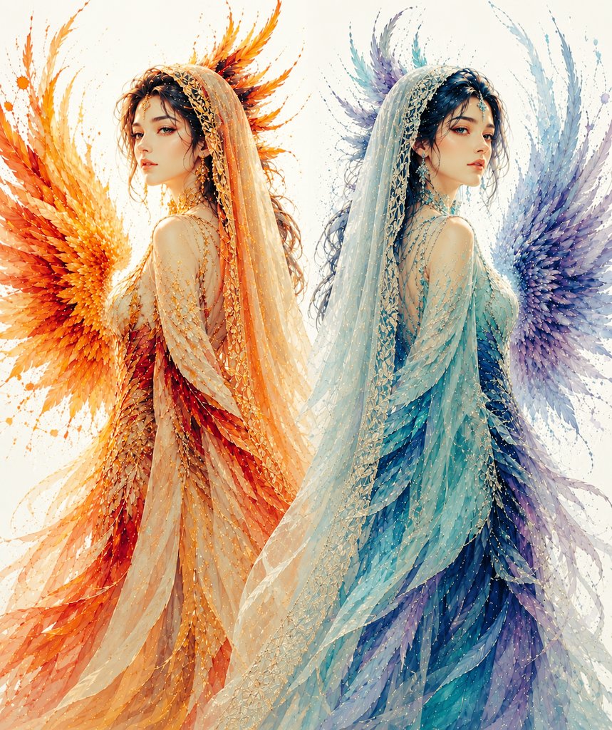 Twin phoenix goddesses: GPT Image 2 prompt
