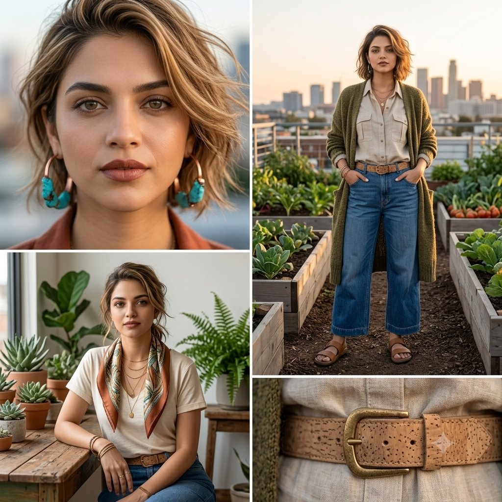 Boho quadriptych portrait collage: GPT Image 2 prompt
