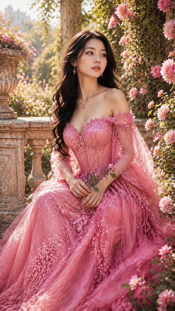 Sapphire palace garden portrait: GPT Image 2 prompt