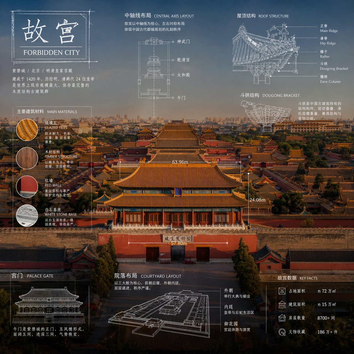 高级技术蓝图风格信息图