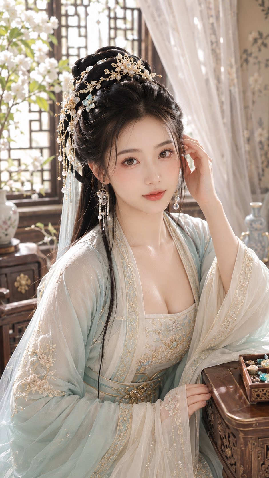 古风贵女明艳水光美妆特写 2