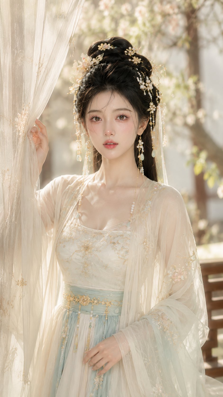 古风贵女花影水光美妆写真 2