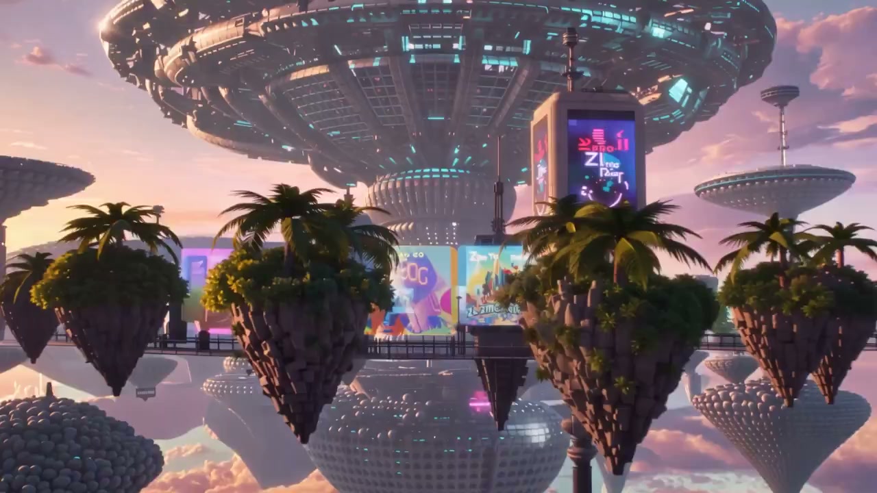 人造日落下的粉蓝戴森云奇景