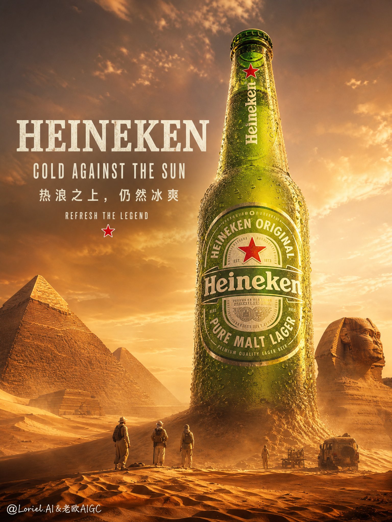 极地冰封百威啤酒巨型瓶身广告海报 2