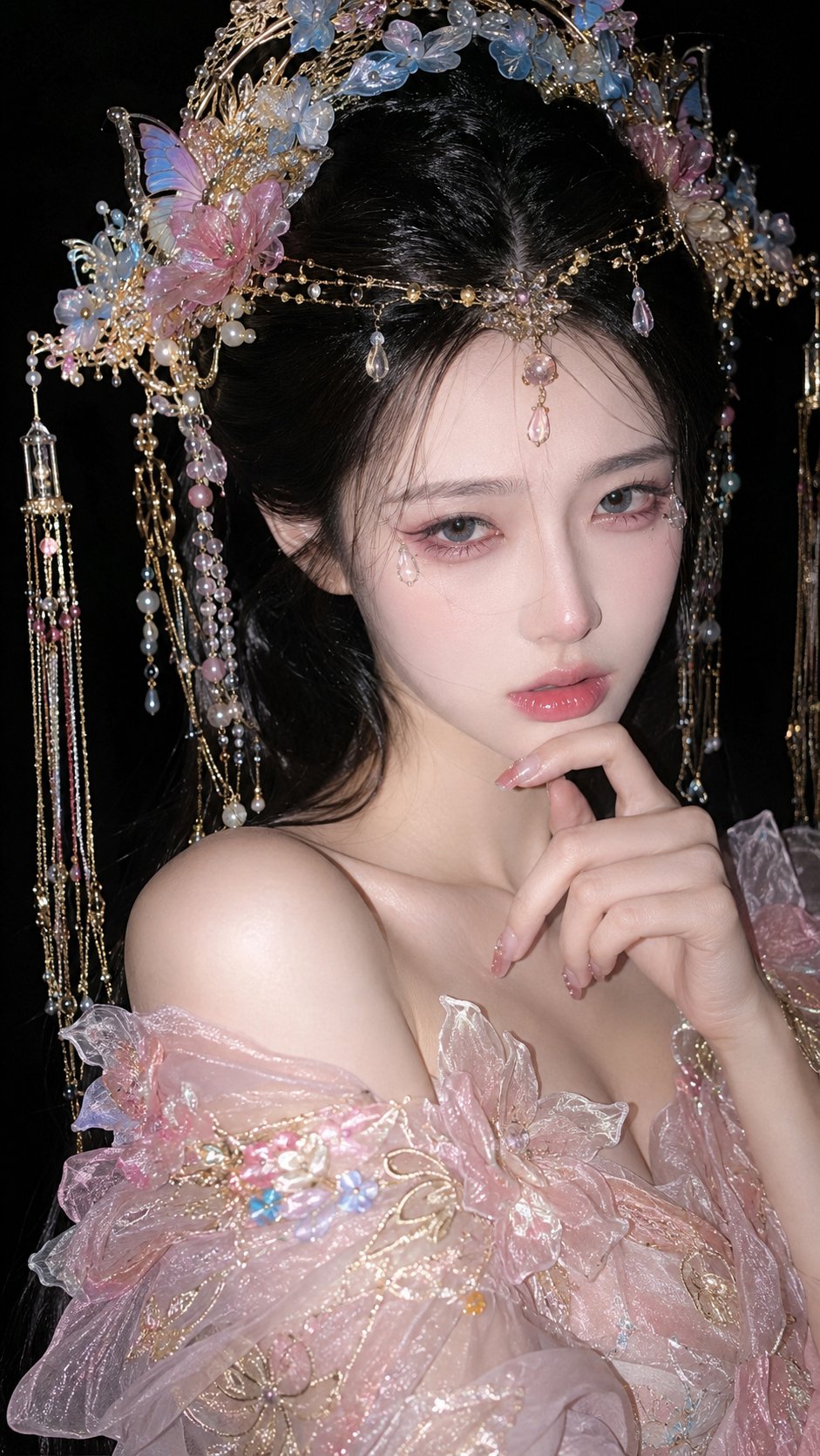 国风幻想女性手机闪光灯近景写真 2