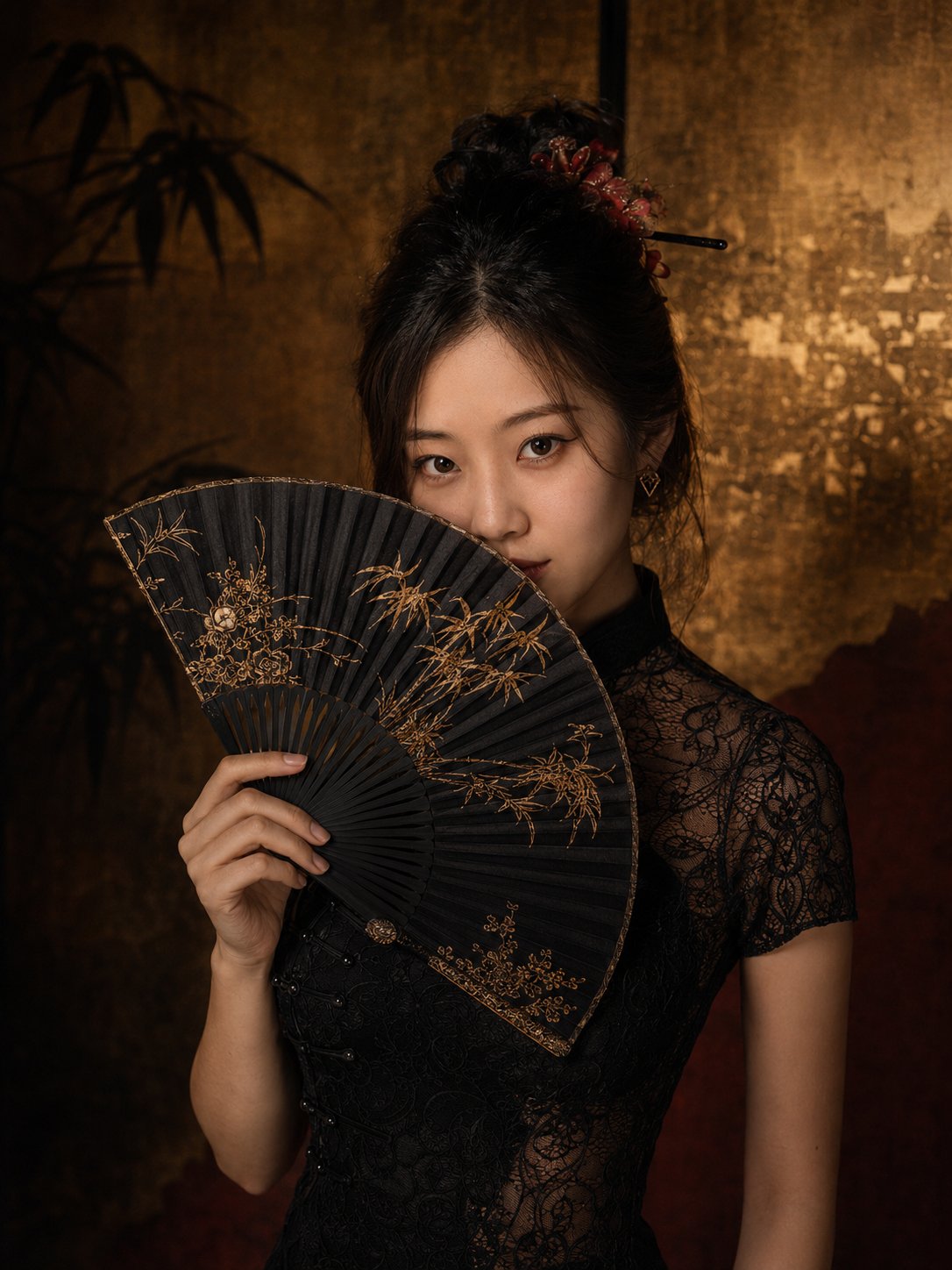 暗黑系新中式黑金东方美学写真 2