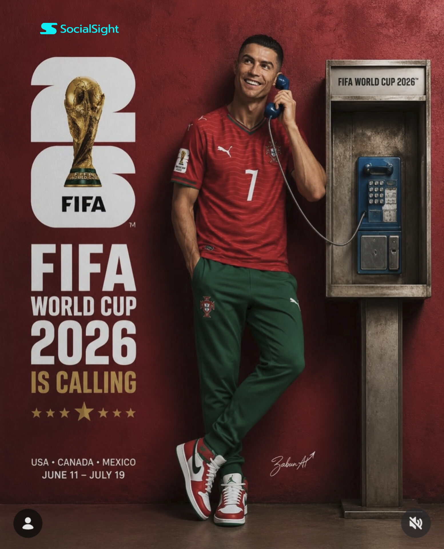 2026世界杯C罗宣传海报