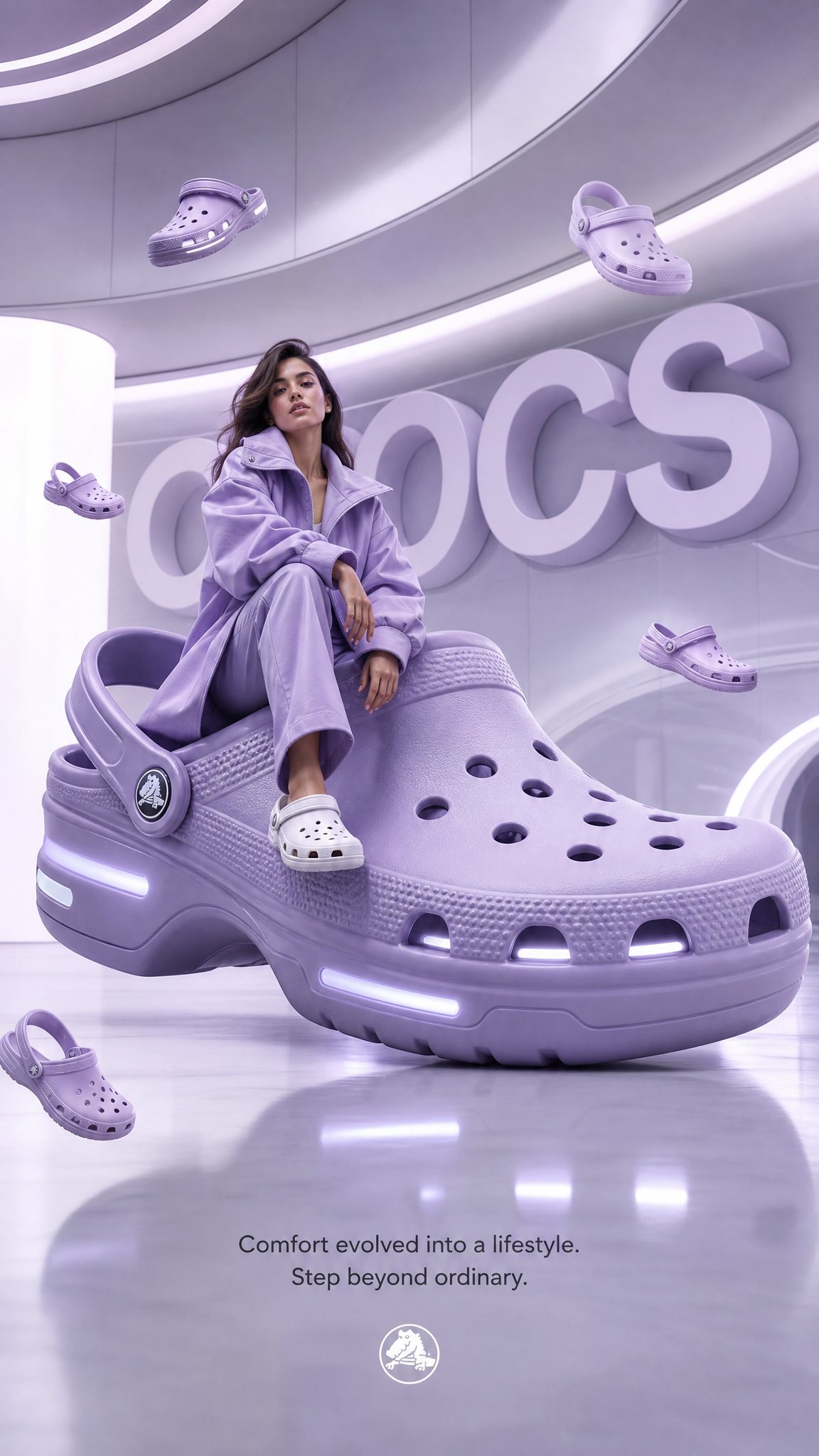未来派奢侈时尚Crocs广告海报 2
