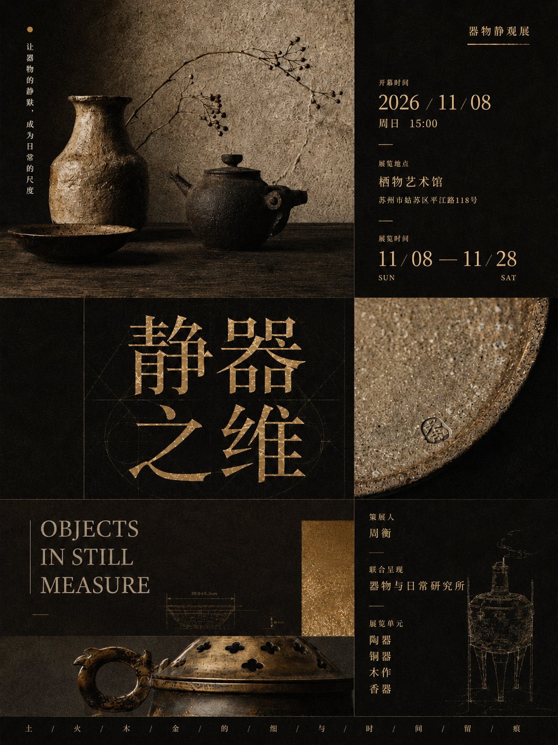 几何拼贴式策展艺术海报设计 2