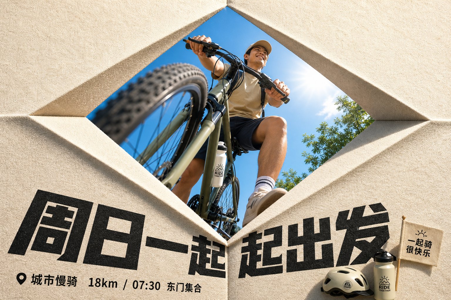 菱形开口折纸纹理男歌手应援海报 2