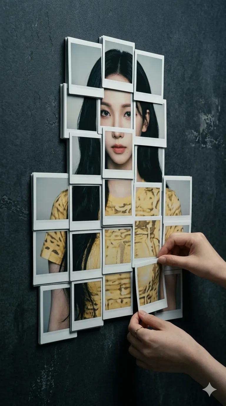 拍立得照片拼接人物超写实摄影 2