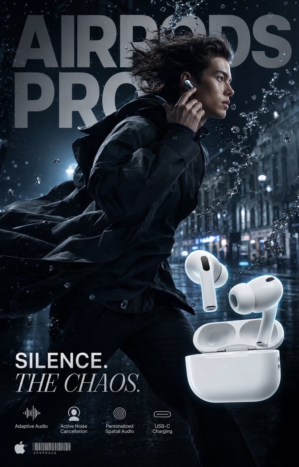 JBL Tour Pro 2026 高端电影级广告海报 2