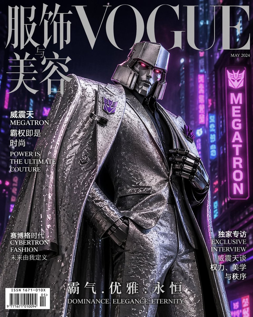 威震天高定西装时尚大片