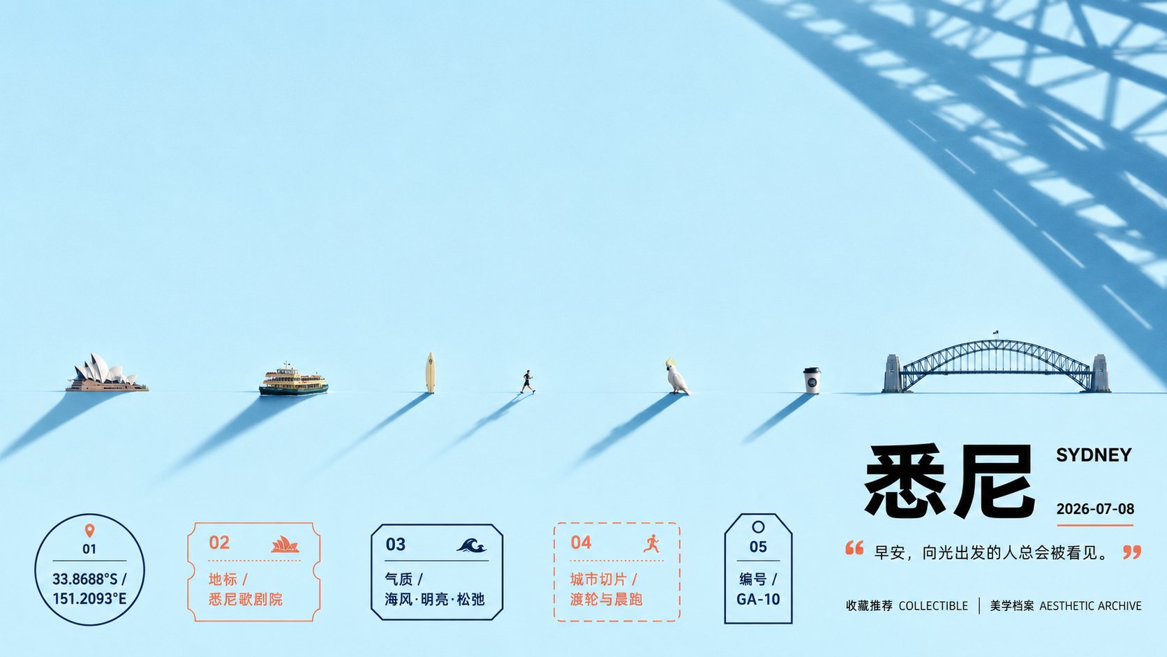 极简留白长影构图平面视觉 2