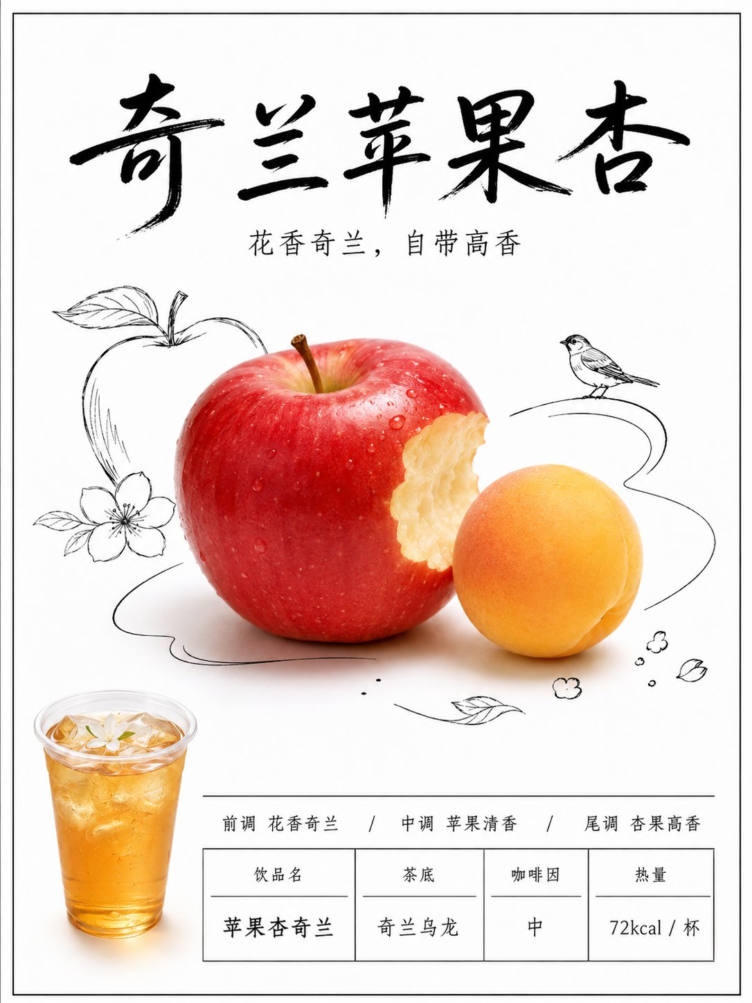 新茶饮极简水果灯箱菜单海报 2