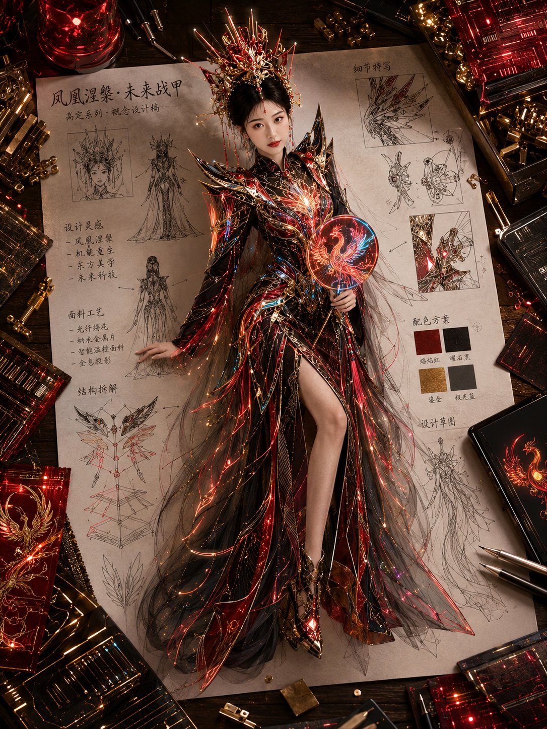 东方高定服装概念设计稿海报
