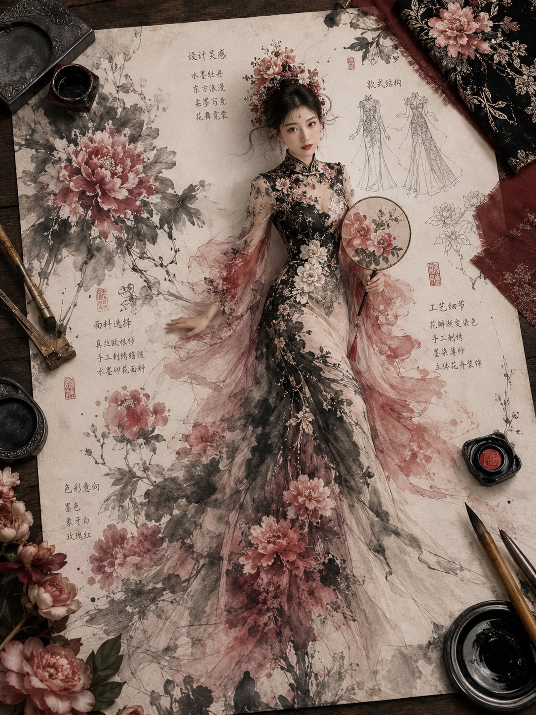 东方高定服装概念设计稿海报 2