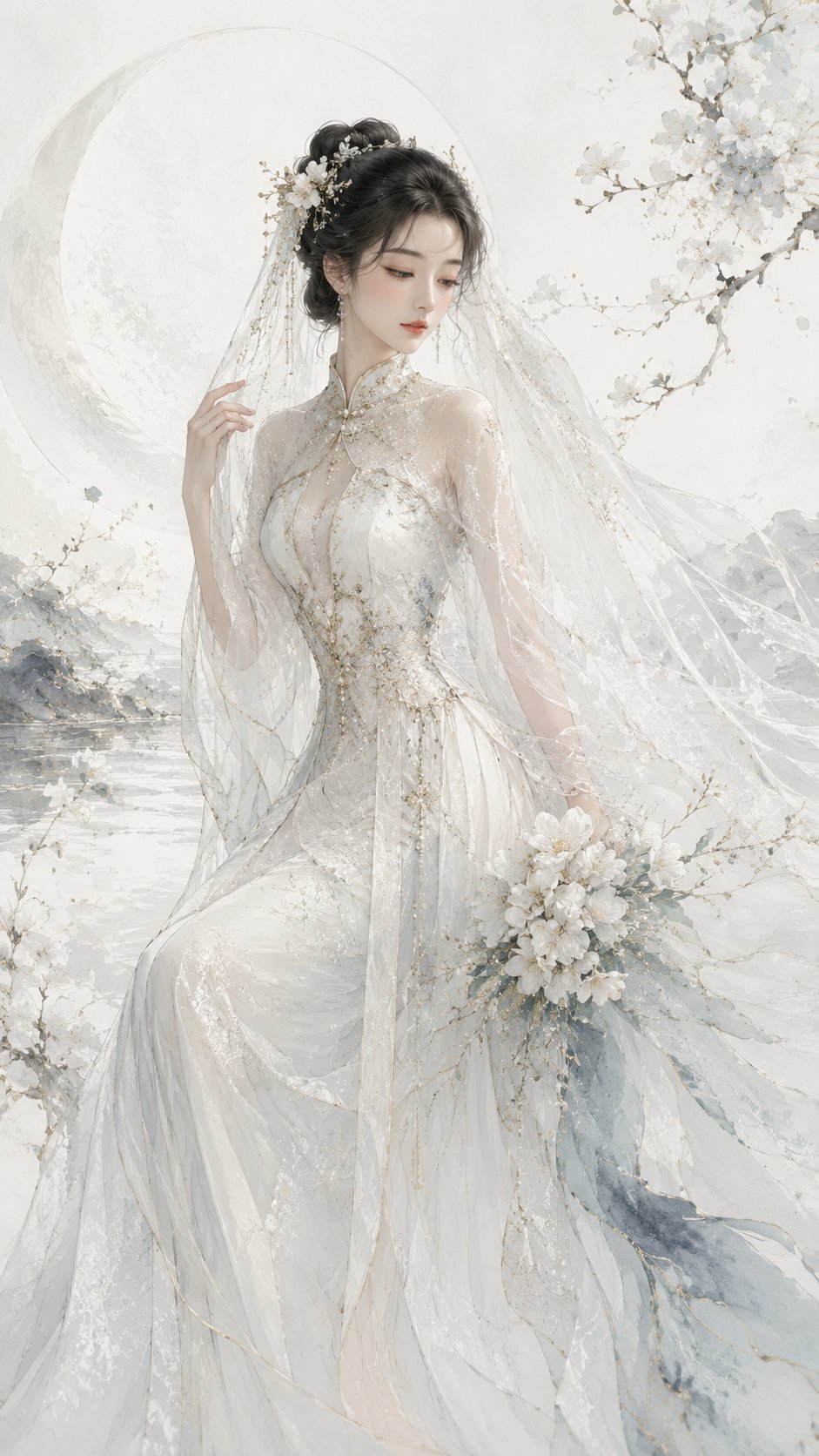 新中式高定婚服视觉海报