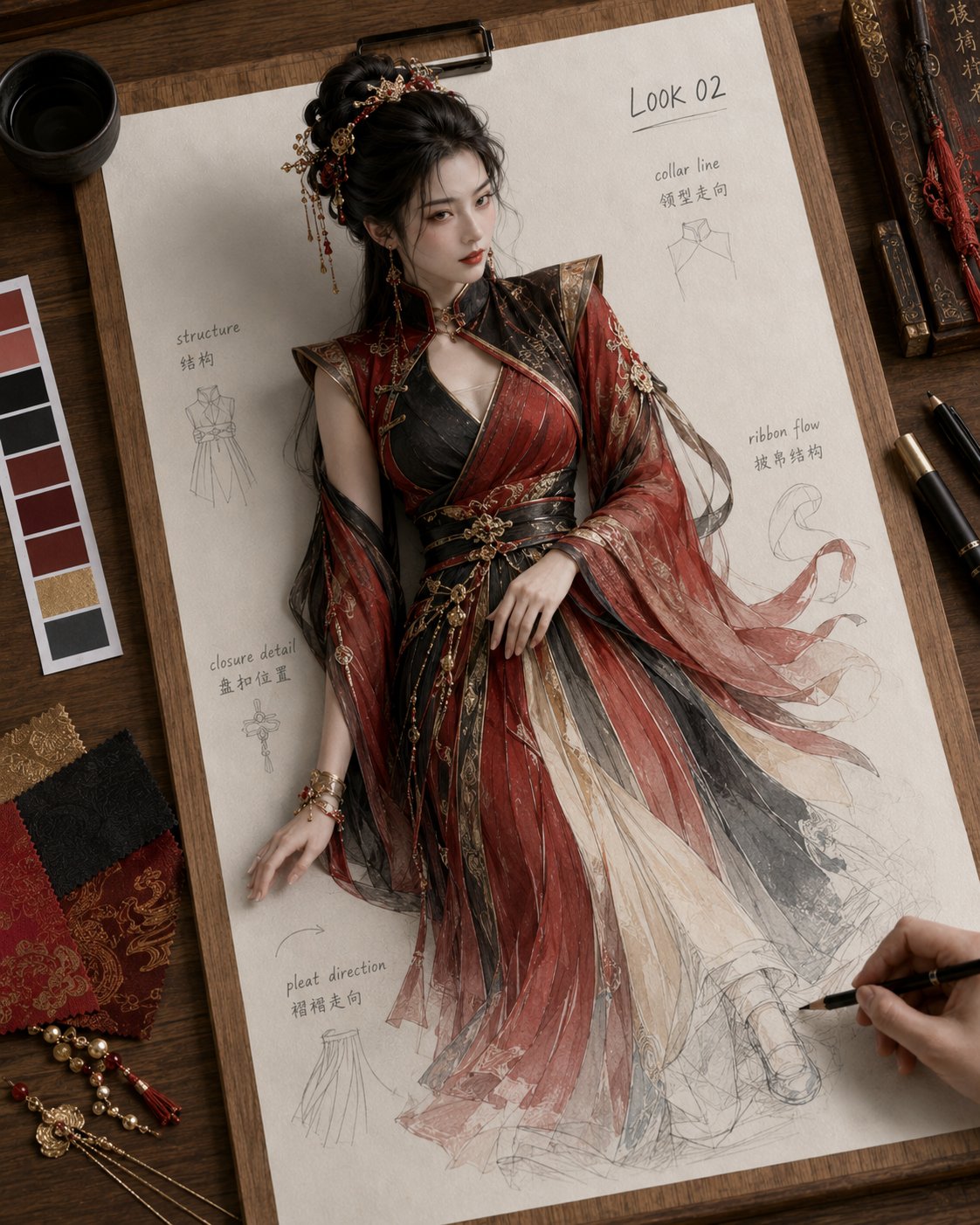 纸上成真古风绮稿服饰设计手稿觉醒 2