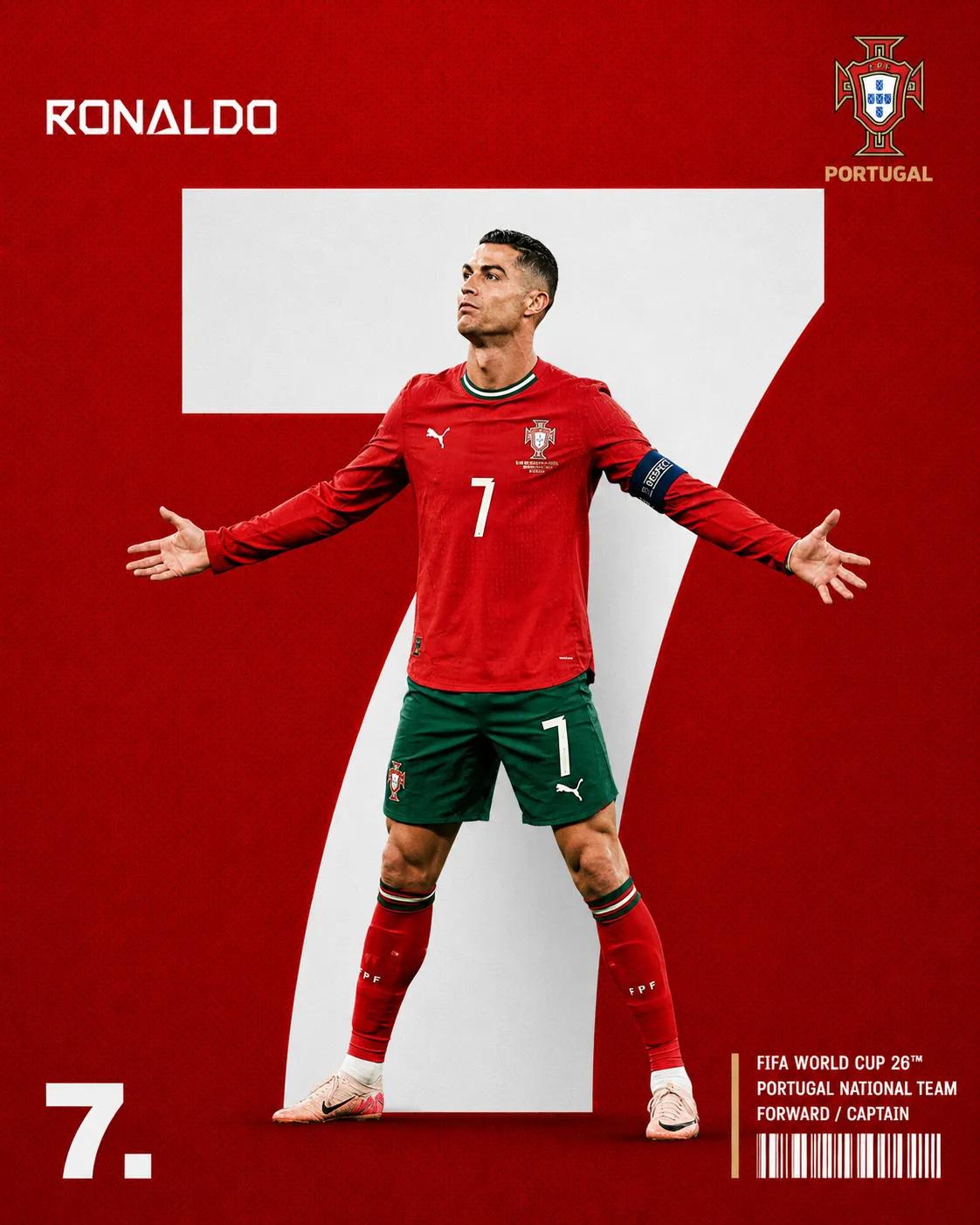 极简主义高端FIFA世界杯球员海报