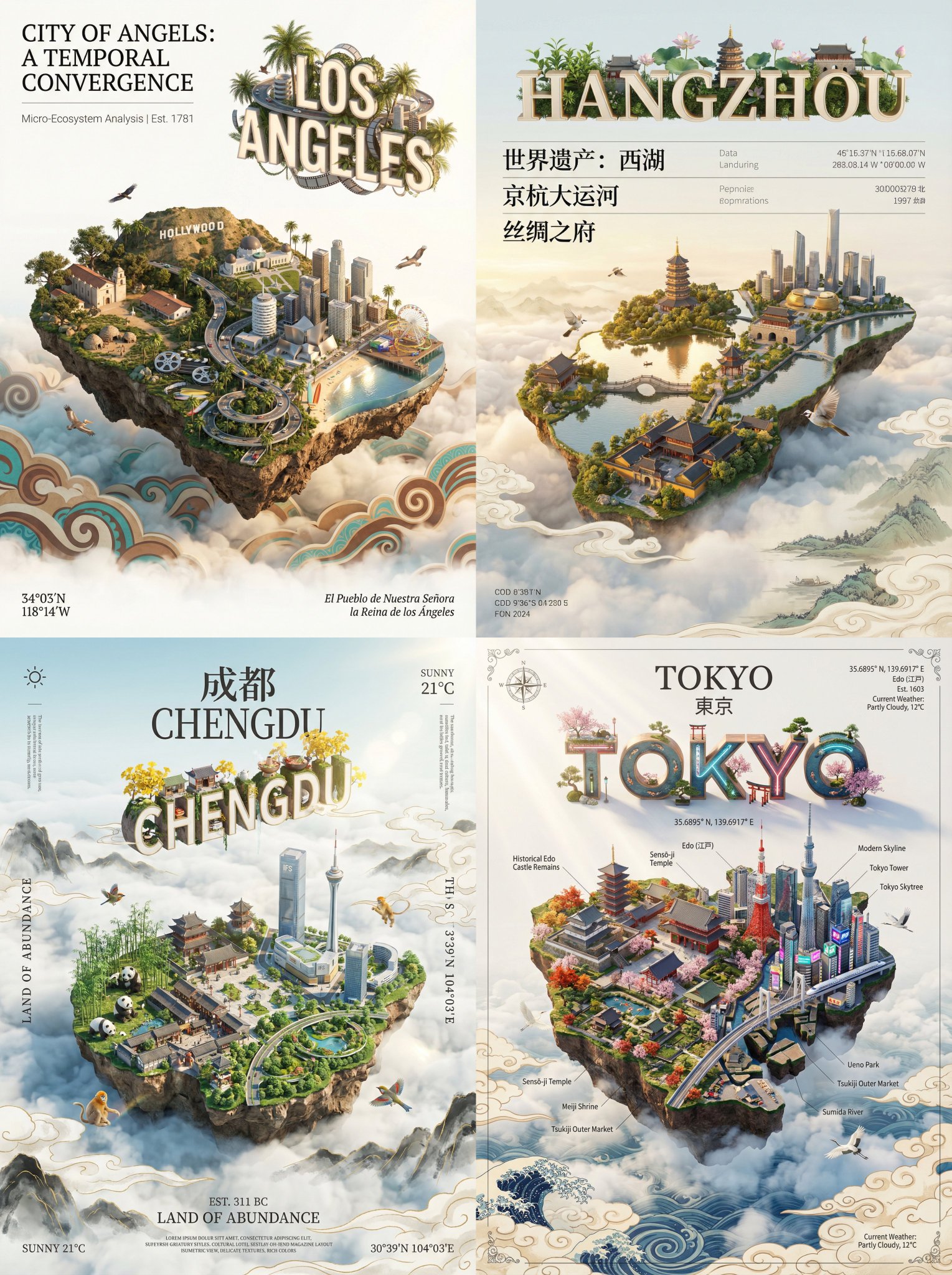 城市渲染数字艺术海报