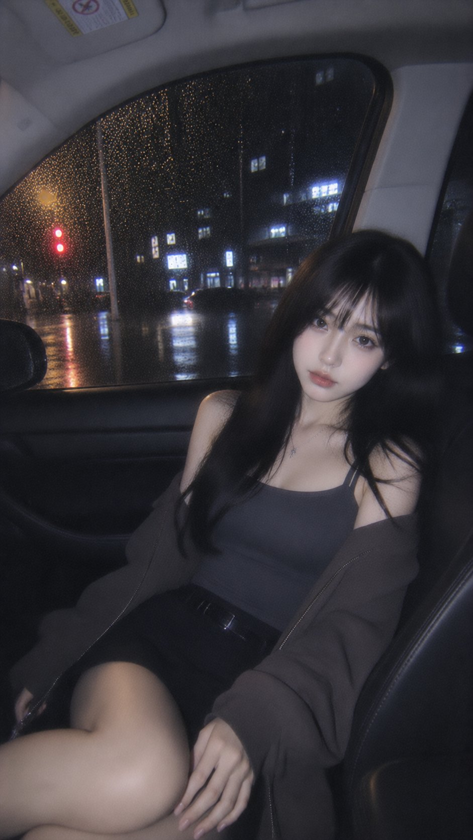 雨夜车内柔光CCD情绪感写真 2