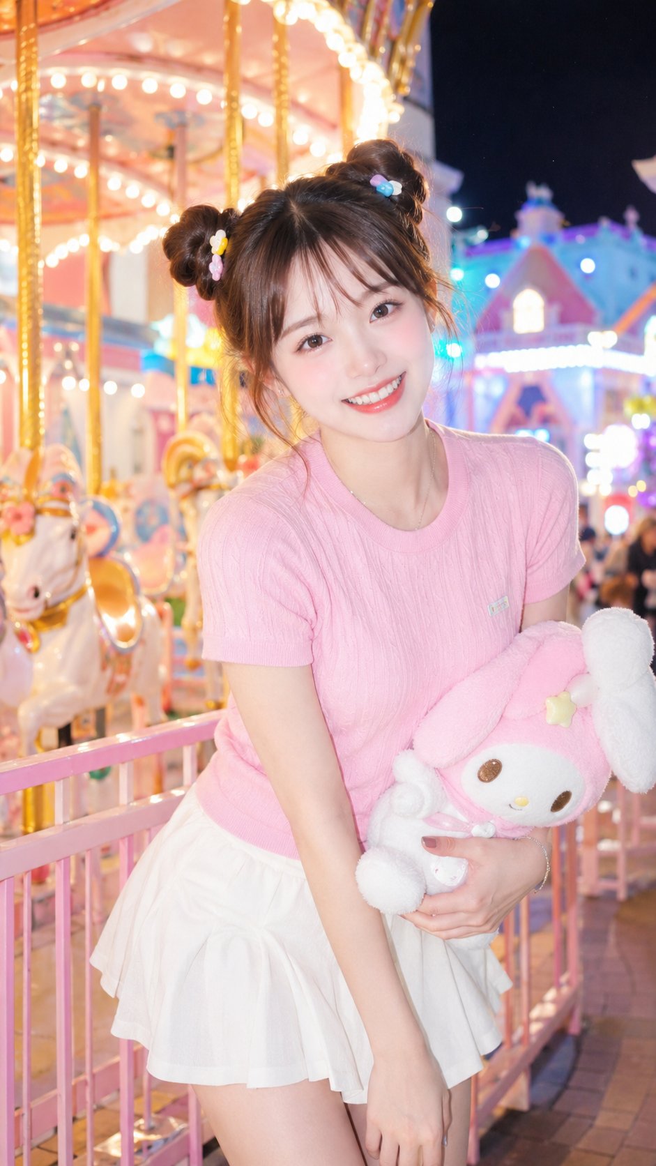 柔光CCD风多巴胺元气双丸子头少女 2