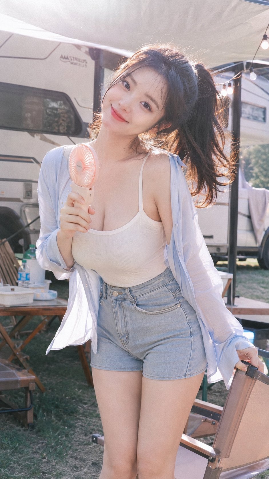夏日露营柔光CCD元气写真