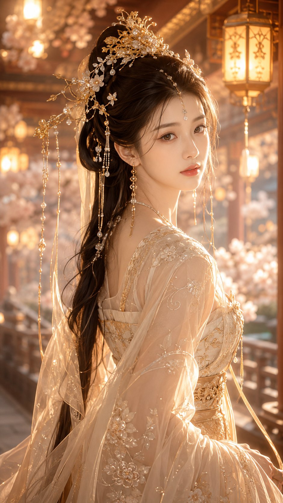 华丽唐风幻想古装宫廷女主海报 2