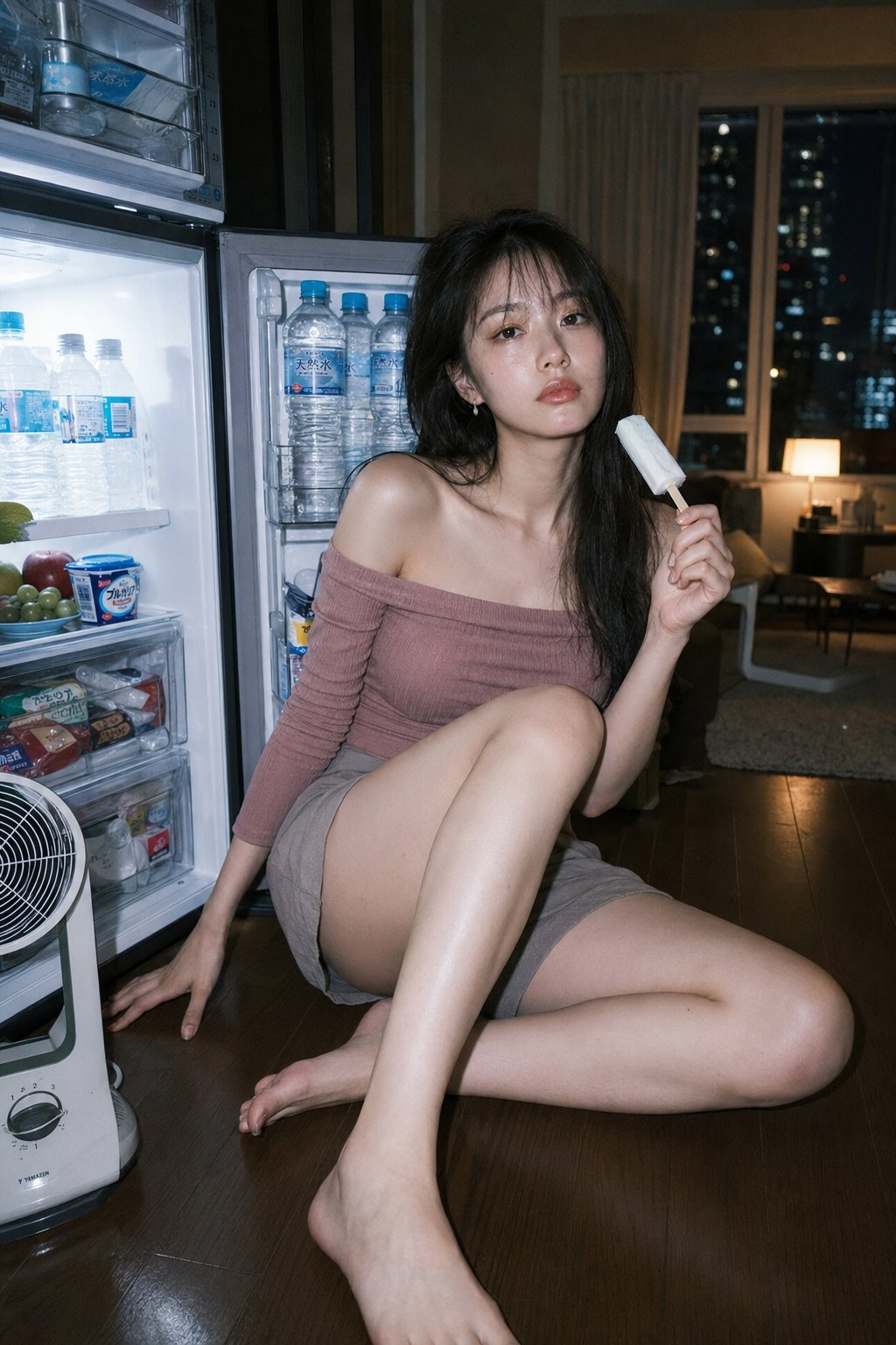 东京公寓深夜直闪胶片人像
