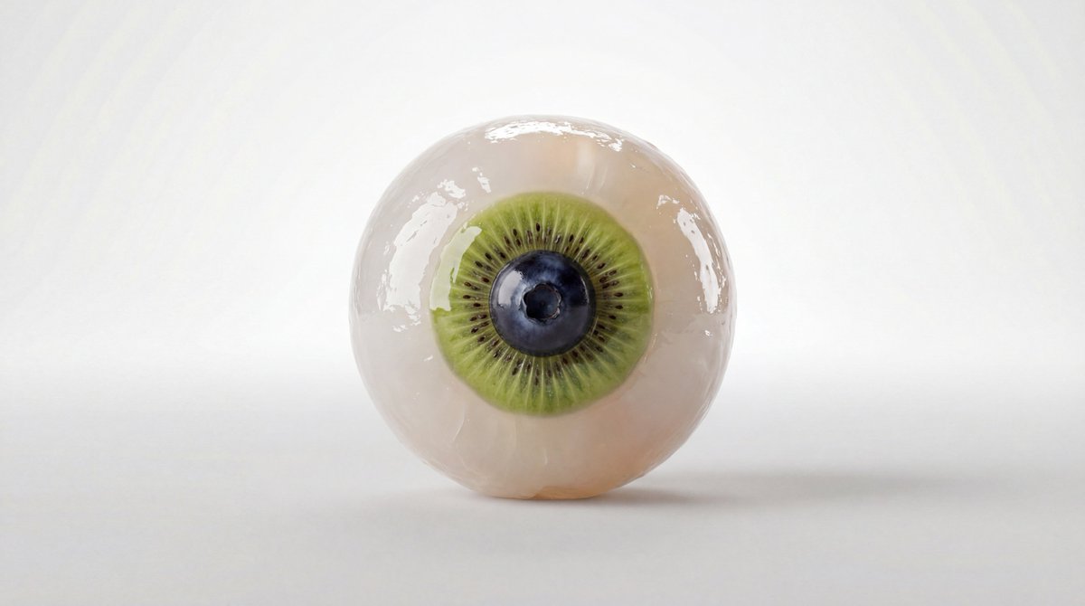 超写实3D蔬果眼球微距摄影