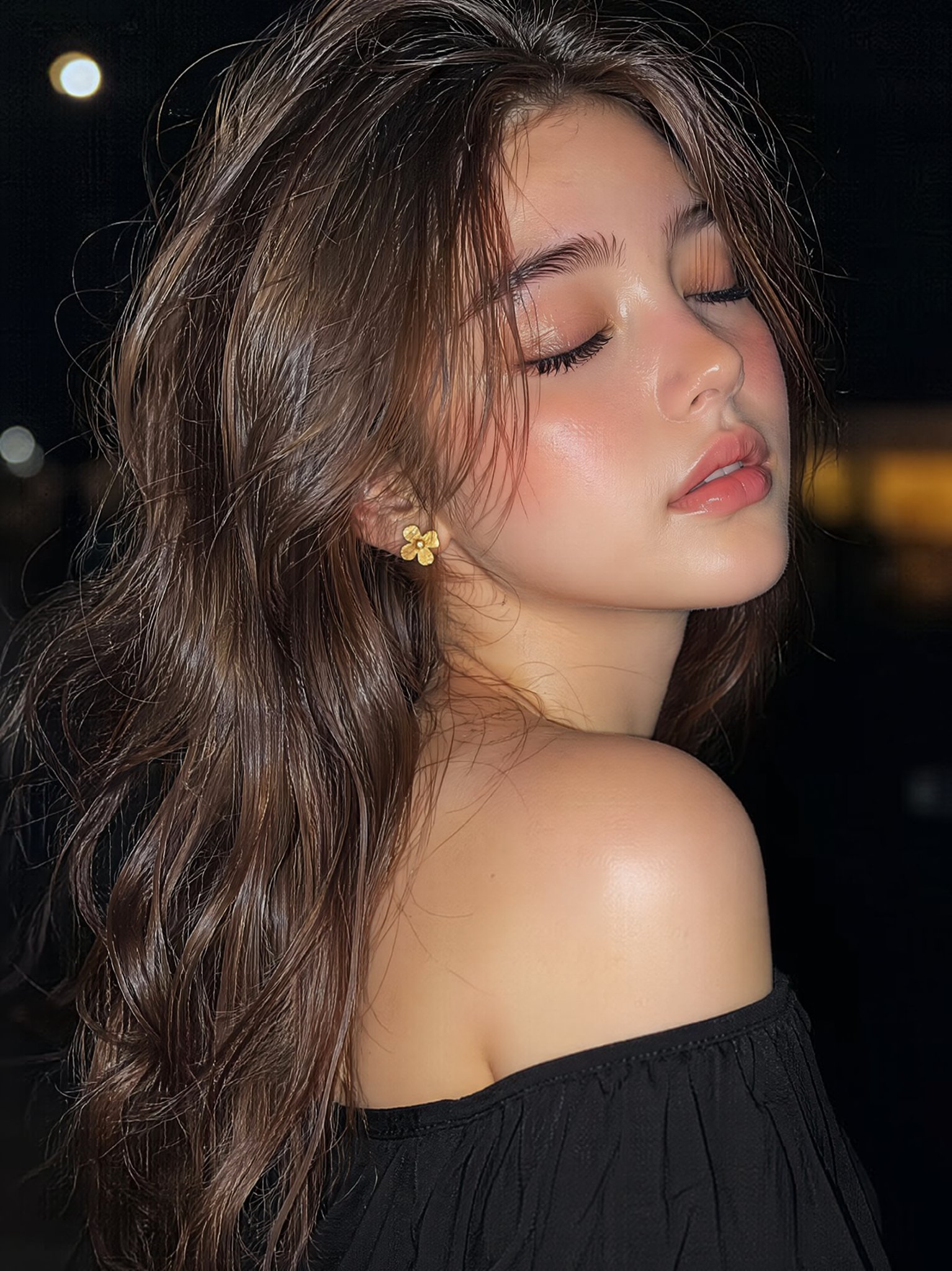 超写实柔美少女特写人像