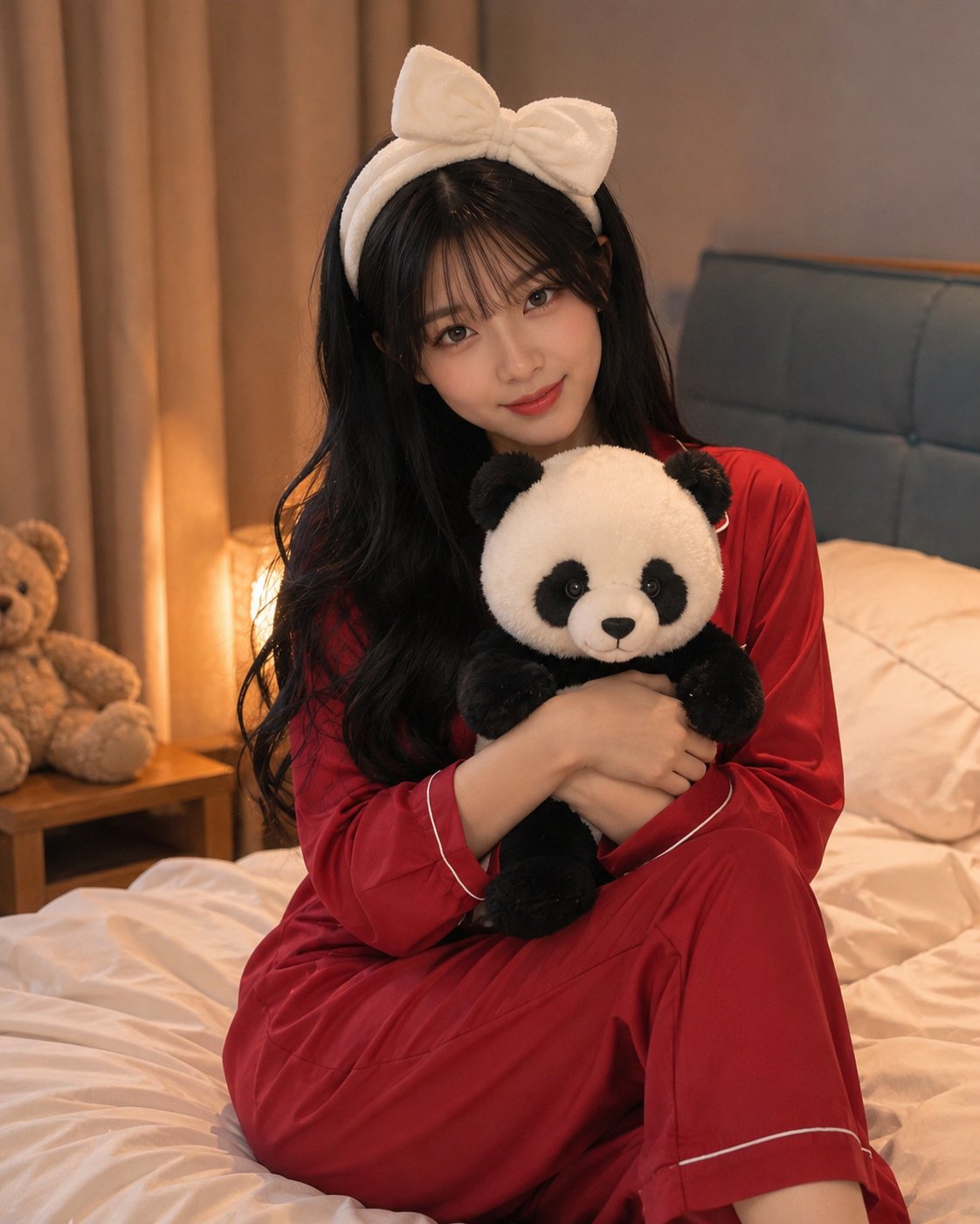 超写实高马尾少女校园走廊写真 2