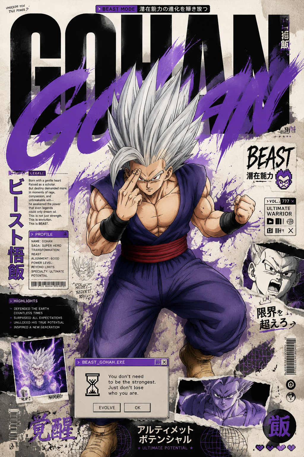 Create an ultra-premium modern Japanese street-art editorial poster featuring [B