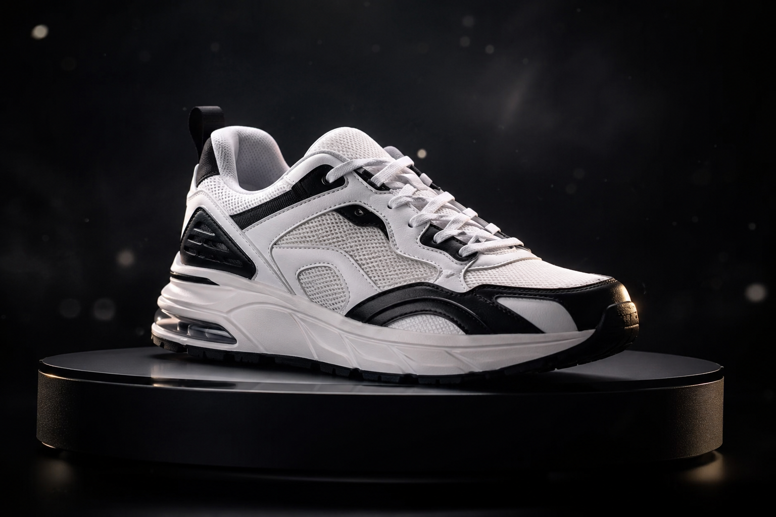 Subject: Premium Sneakers Appearance: Premium white and black sneakers with brea