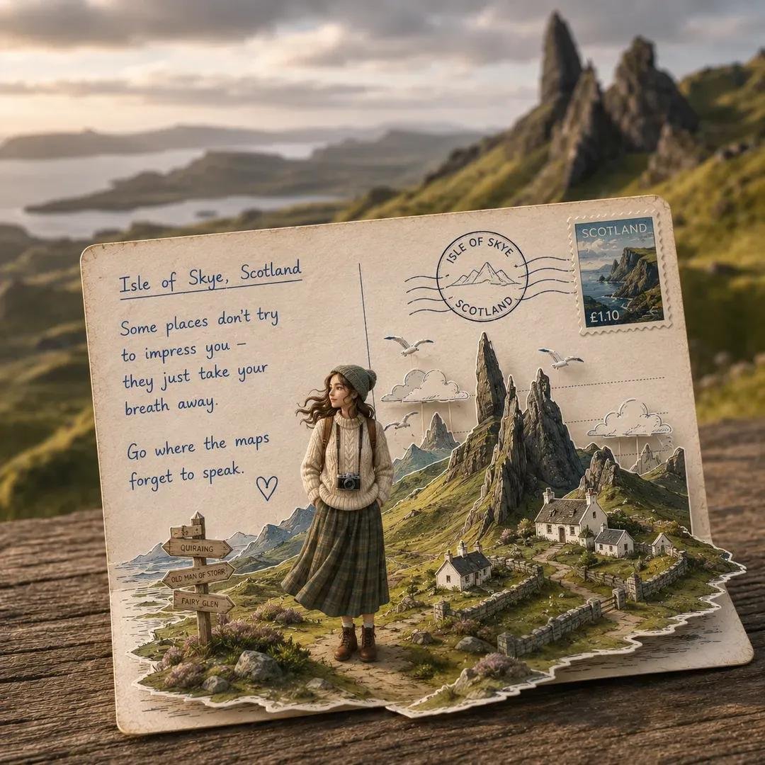 [Destination]: A highly detailed photorealistic Instagram-worthy travel...