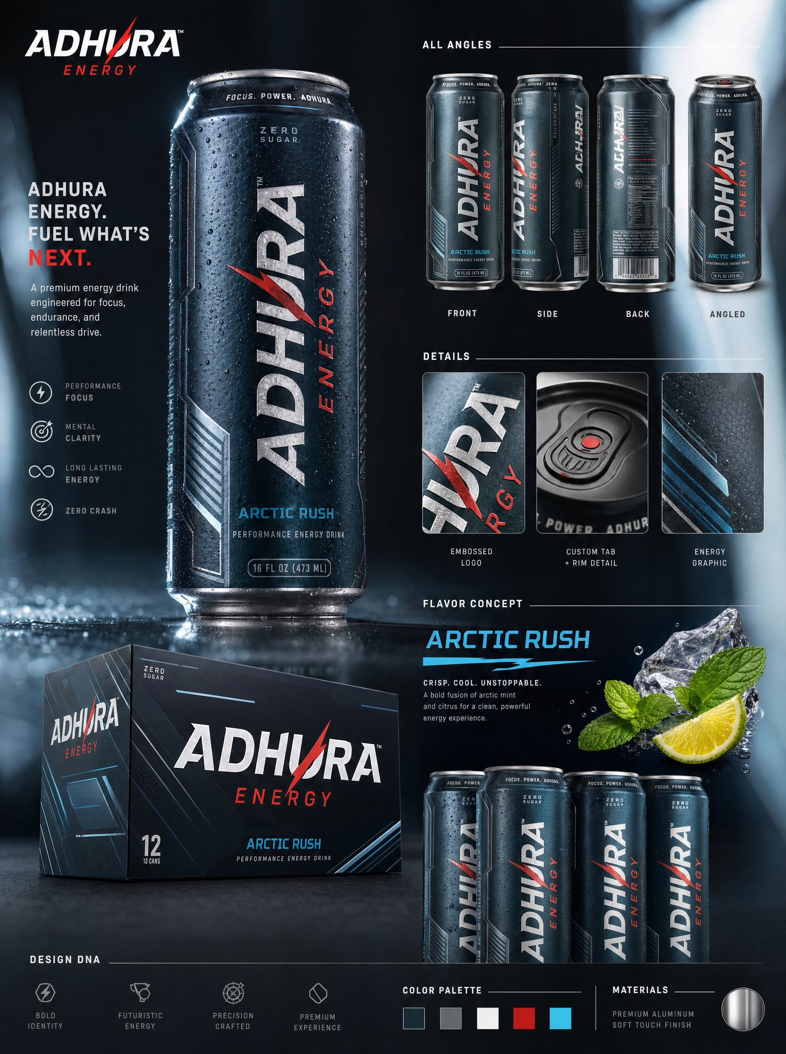 [BRAND NAME] → Premium Energy Drink Concept Transform [BRAND NAME] into...