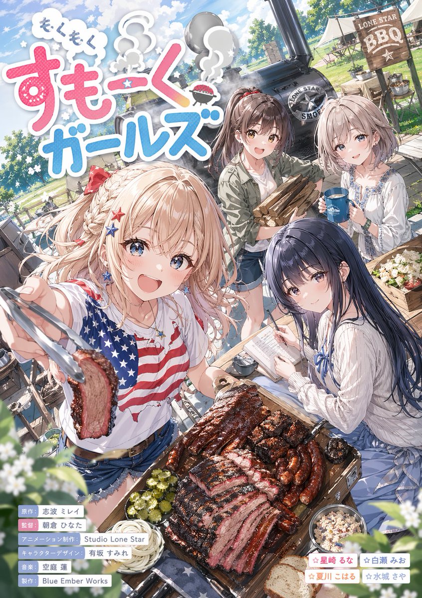 动漫烧烤少女主视觉图