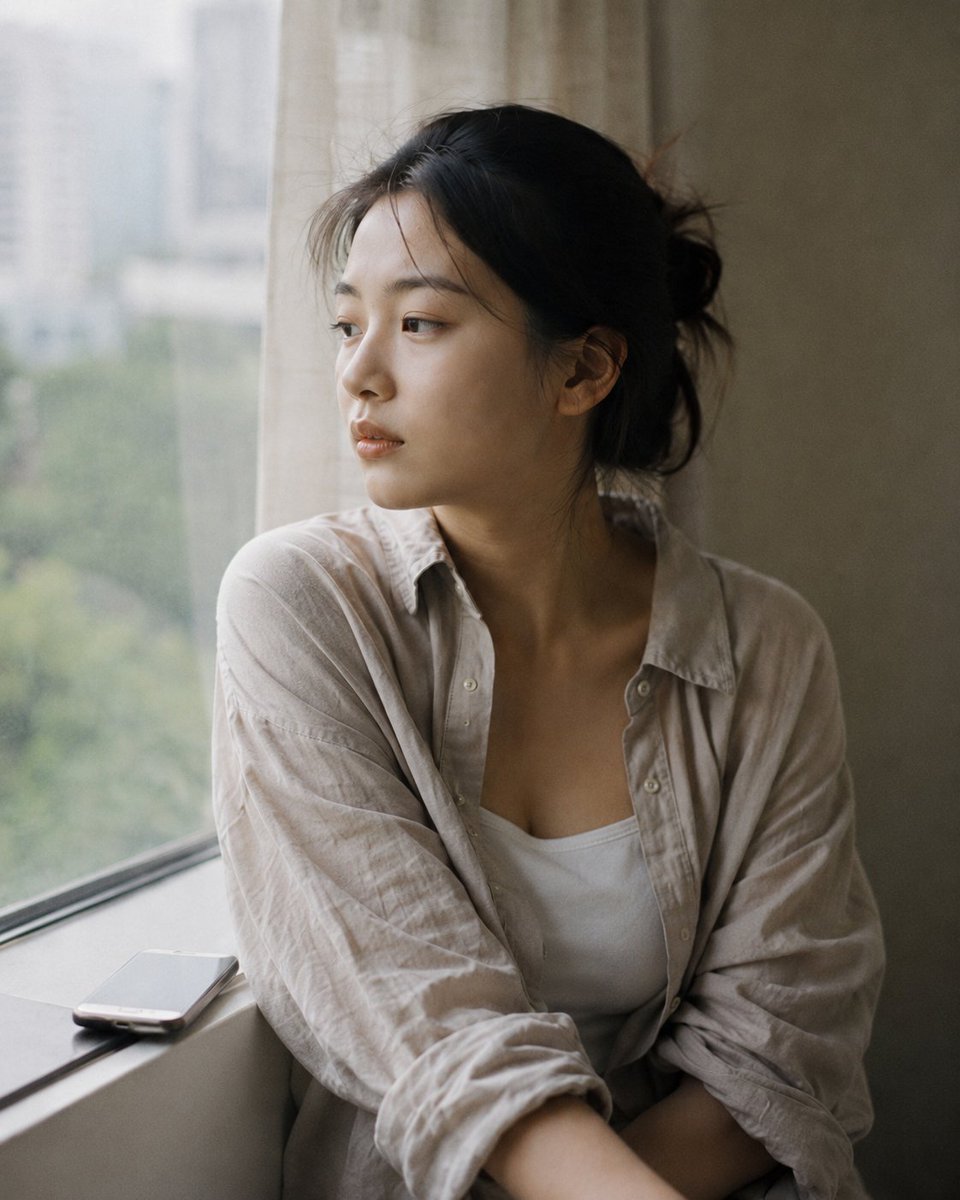 午后氛围感窗边人像