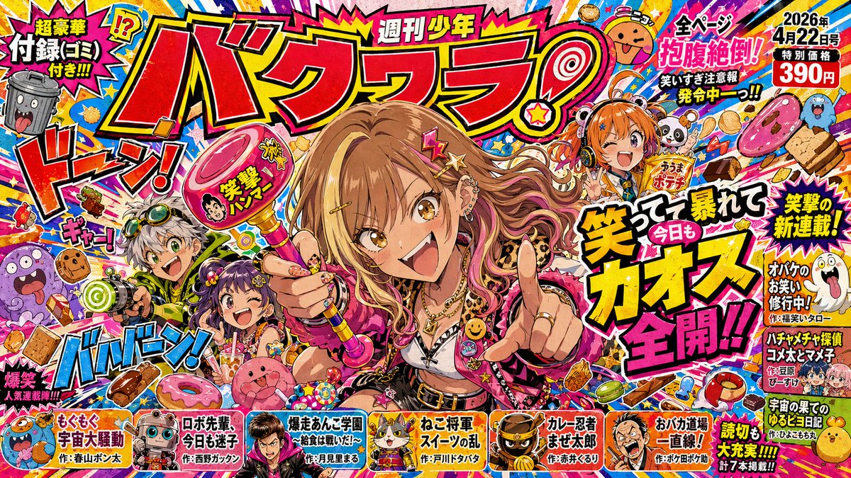 混乱风格少年漫画封面