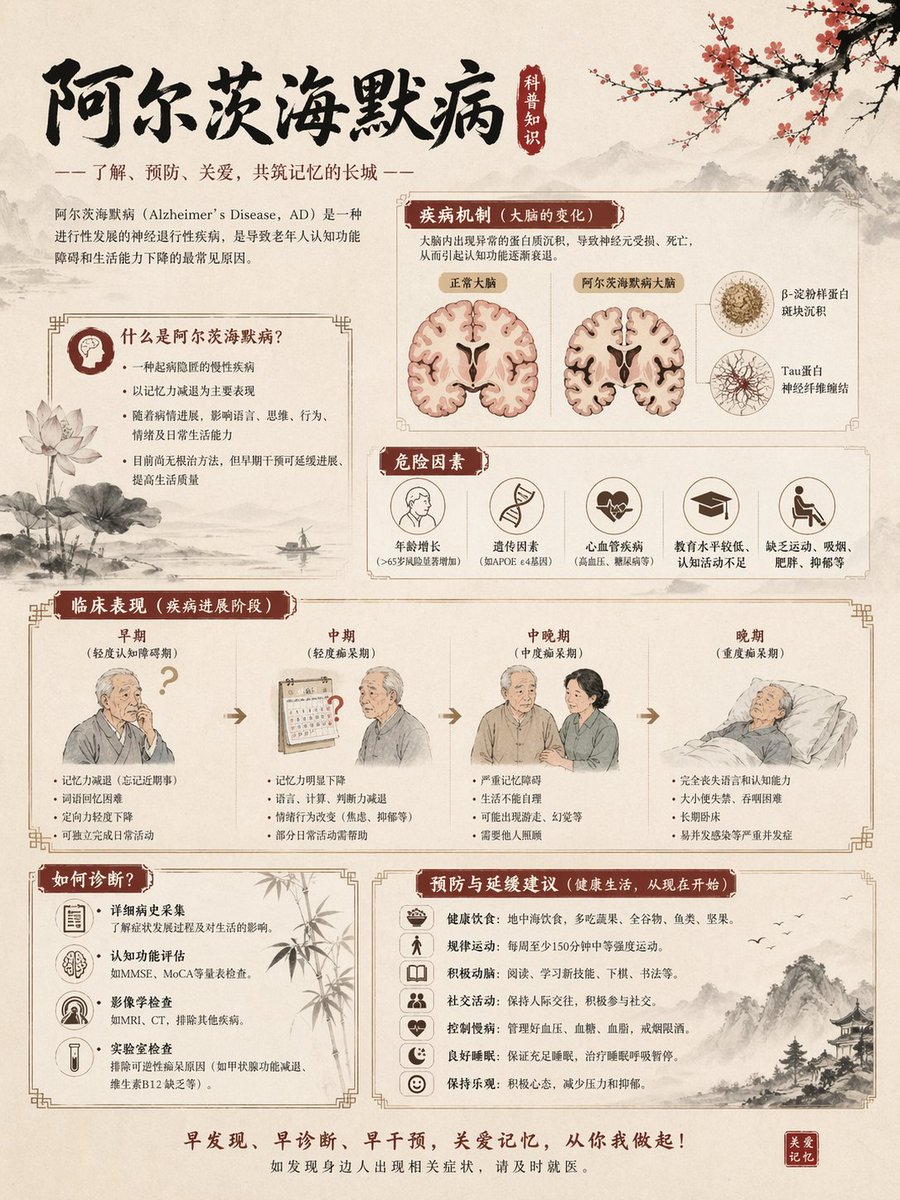 中文版阿尔茨海默病科普信息图