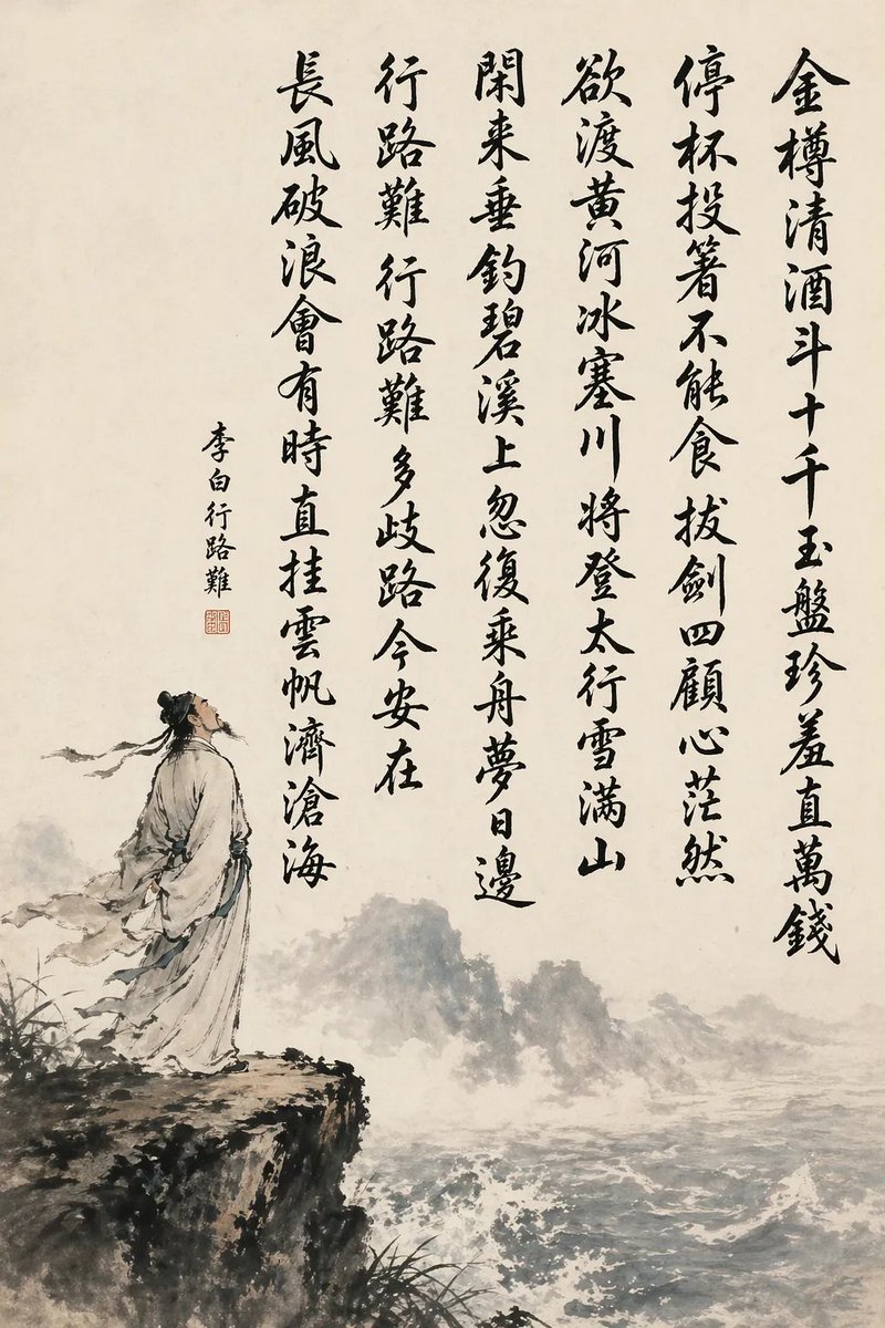 中国书法诗词卷轴