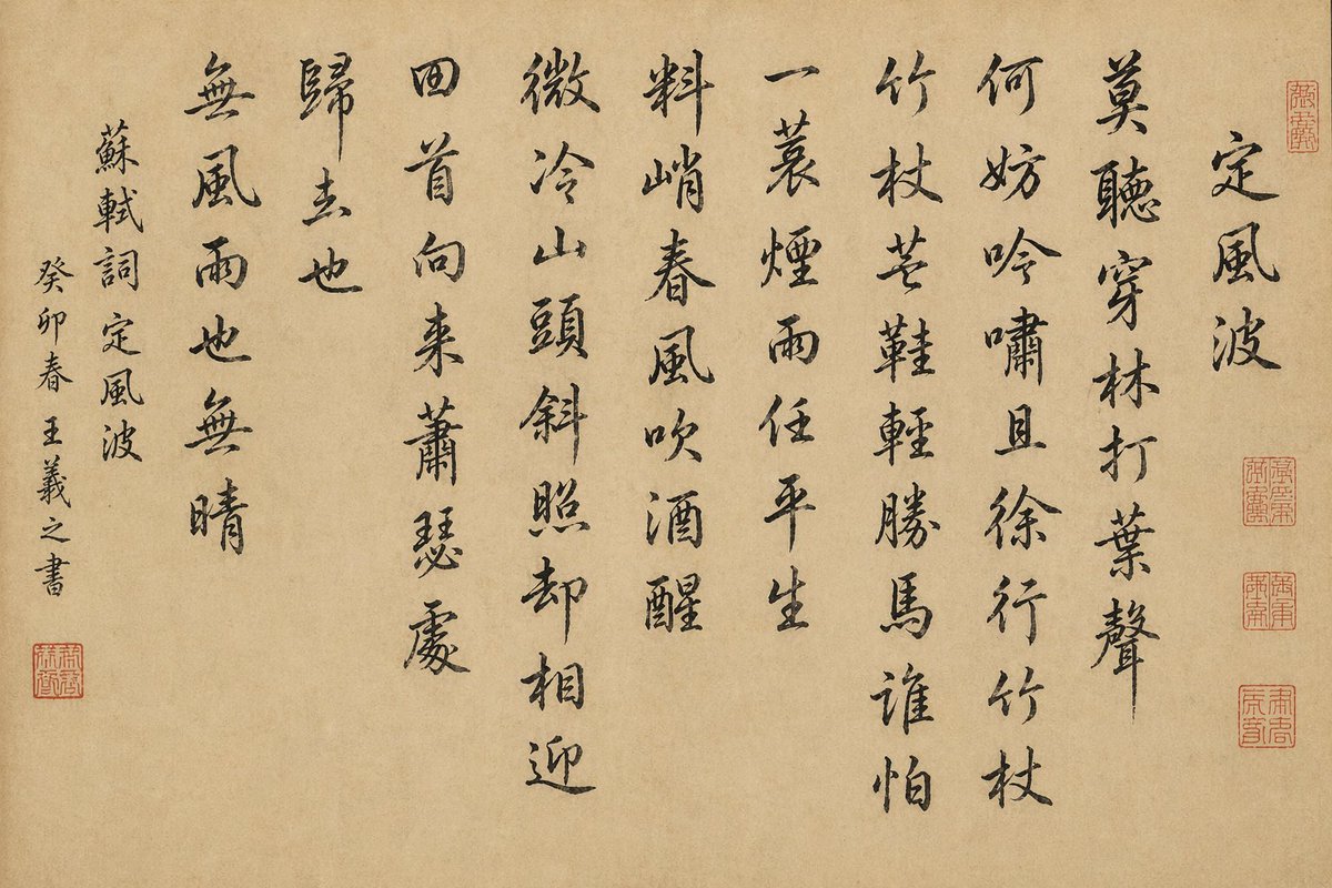 古纸书法卷轴