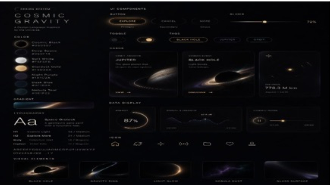Cosmic Gravity 玻璃拟态 UI 系统