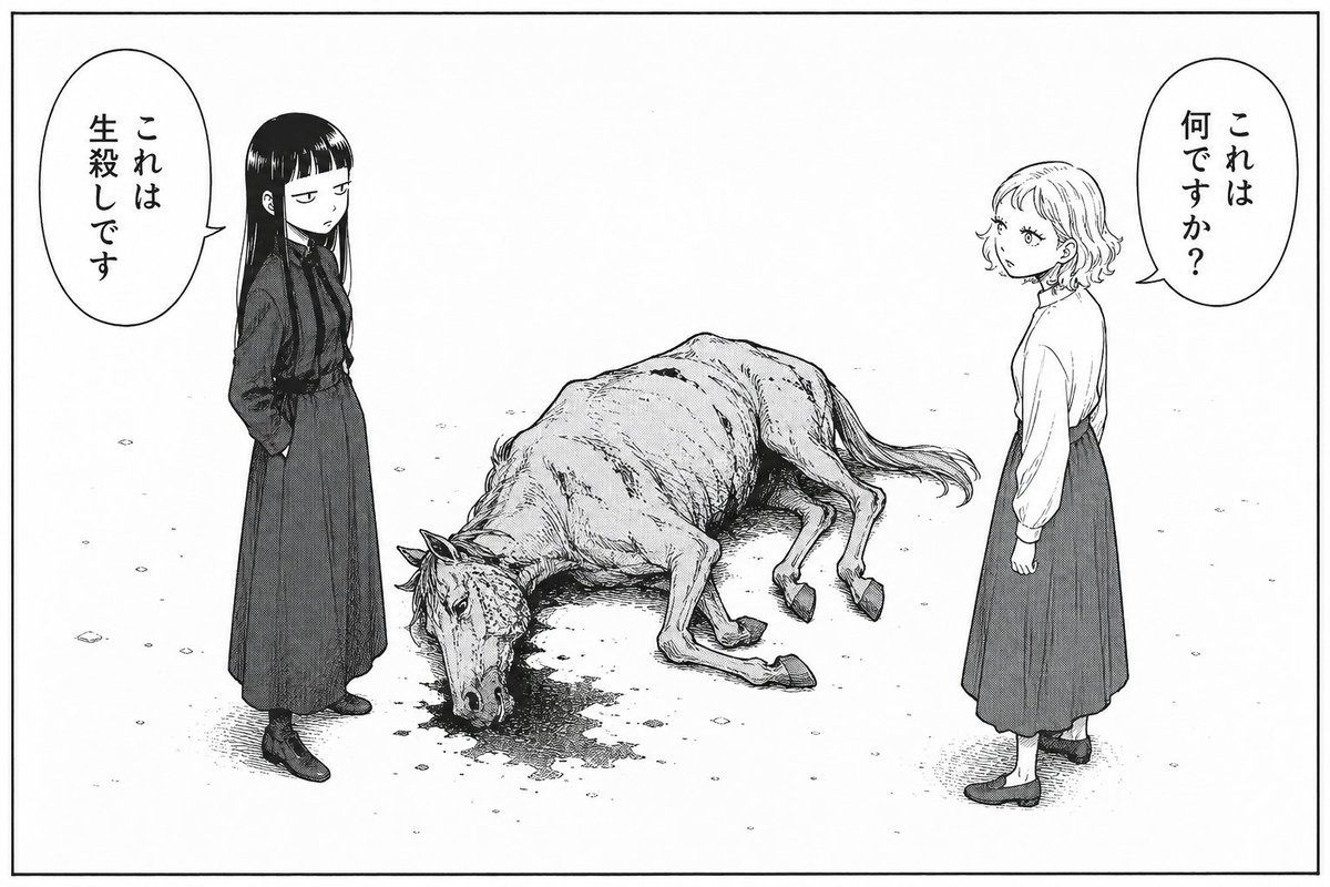 凄凉的漫画分镜:死马