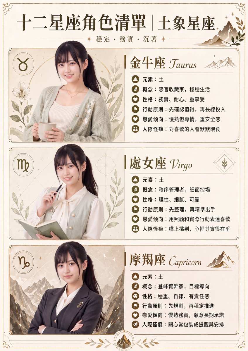 土象星座角色海报