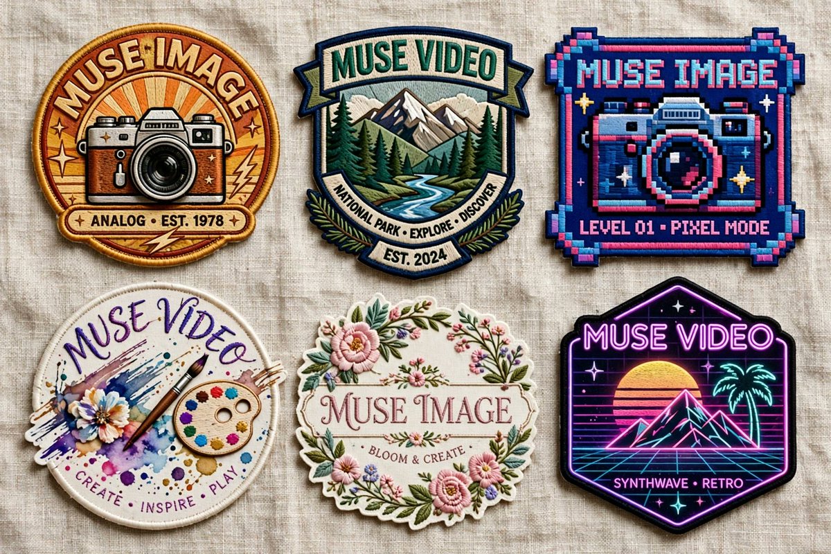 六款刺绣 Muse 补丁