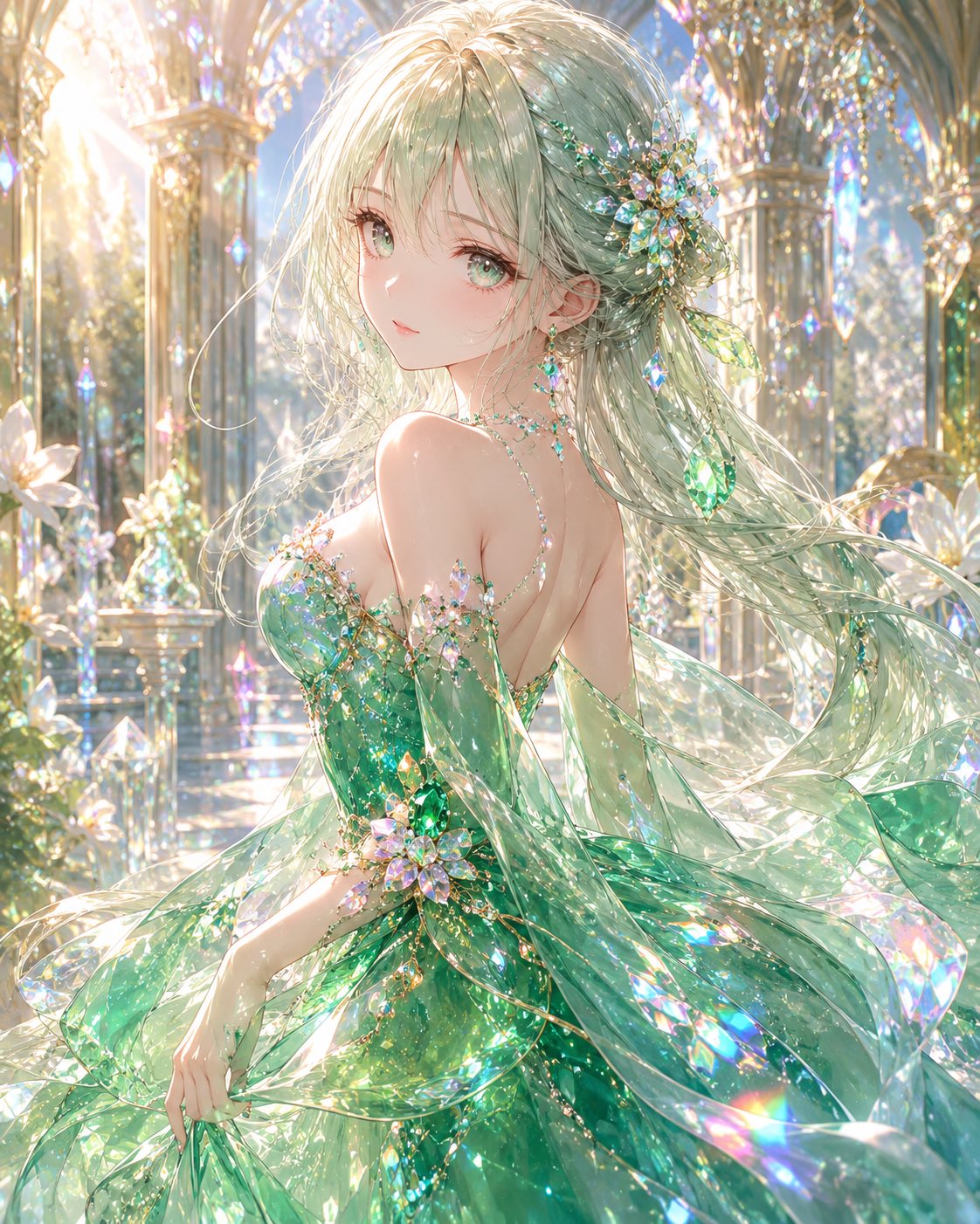 翡翠水晶幻想礼服